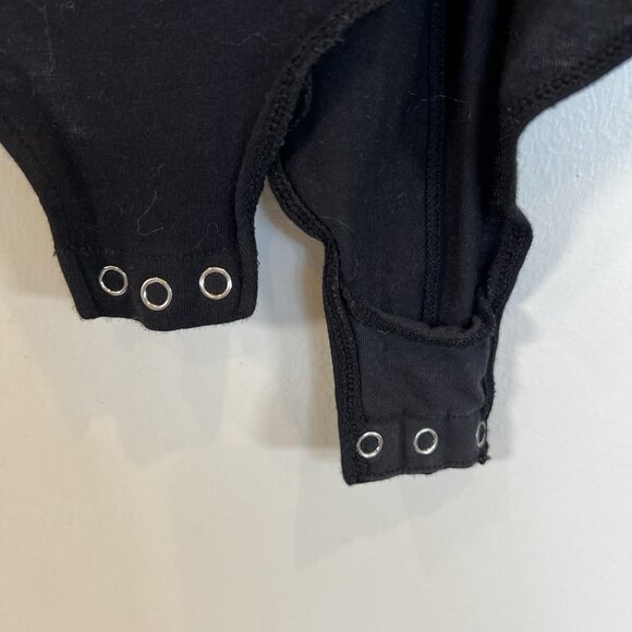 Free People Intimates Scoop Neck Long Sleeve Black Body Suit L - Picture 5 of 9